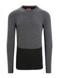 Mens ZoneKnit 260 LS Crewe, Jet Heather/Black/Metro H