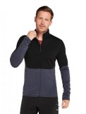 Mens 400 RealFleece Descender LS ZIP, Black/Graphite/cb