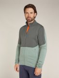 Mens 400 RealFleece Descender LS ZIP, Galaxy/Moss